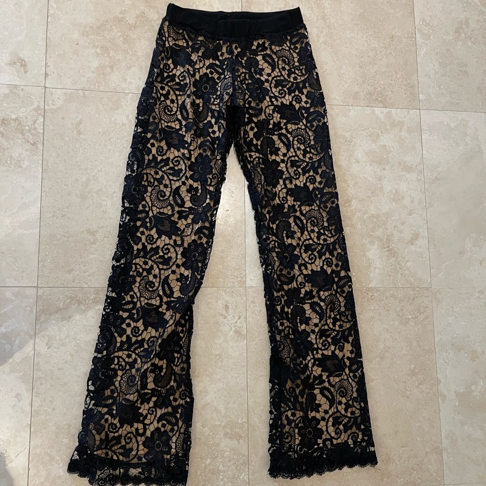 Julian Chang lace Illusion Pants